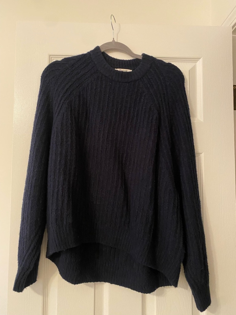 Madewell Navy Ribbed Crewneck Pullover